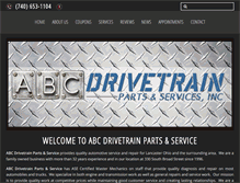 Tablet Screenshot of abcdrivetrain.com